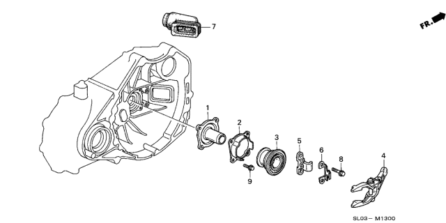 1999 Acura NSX Cover, Release Bearing Guide Diagram for 21107-PR8-000