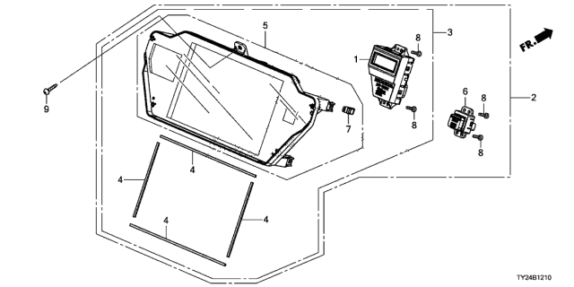 2020 Acura RLX 4 Door ADV (SH-AWD (HYBRID)) KA DCT Center Display Diagram