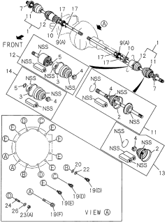 1997 Acura SLX Bolt (Gear Ratio 41/10) (8X25) Diagram for 8-97093-664-0