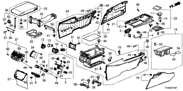 2016 Acura RLX Screw, Tapping Diagram for 83452-TY2-A01