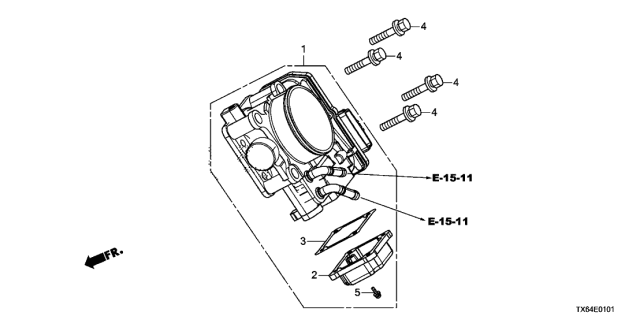 2015 Acura ILX Throttle Body (2.4L) Diagram