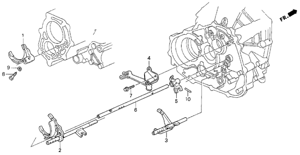 1994 Acura Vigor 4 Door LS KL 5MT MT Shift Fork Diagram