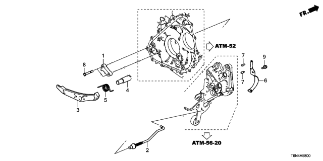 2021 Acura NSX AT Parking Lever Diagram