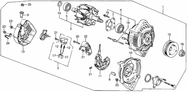 1989 Acura Integra Cover, Rear End Diagram for 31135-PD1-004