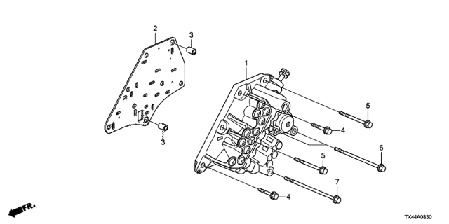 2014 Acura RDX 5 Door TECH (2WD) KA 6AT AT Manual Valve Body Diagram