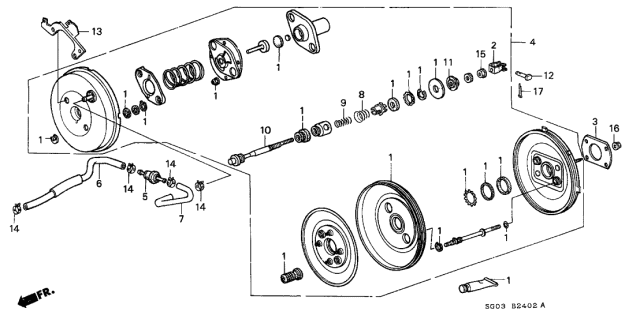 1987 Acura Legend 2 Door STD KA 4AT Master Power Diagram