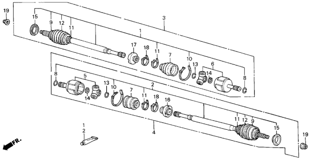 1988 Acura Integra Driveshaft Diagram