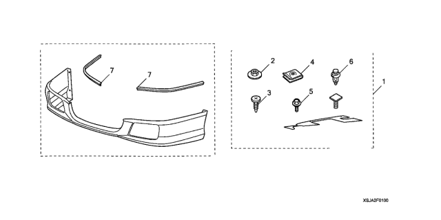 2007 Acura RL Hardware Kit Diagram for 08F01-SJA-200R1