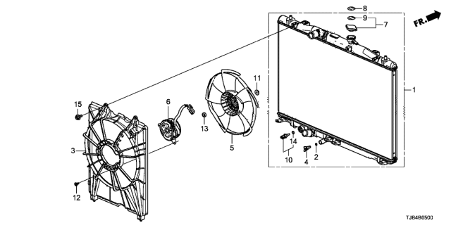 2021 Acura RDX Cooling Fan Diagram for 19020-6A0-A01