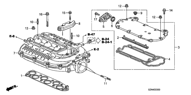 2013 Acura ZDX 5 Door ZDX KA 6AT Intake Manifold Diagram