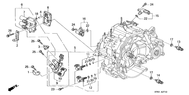 1999 Acura CL AT Sensor - Solenoid Diagram