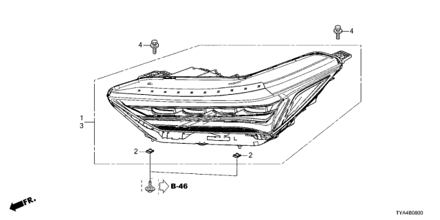 2022 Acura MDX Headlight Diagram