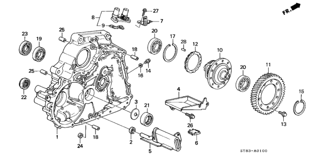 1994 Acura Integra Oil Seal (Axle Case) (35X56X8X11,4) Diagram for 91205-PL3-A01
