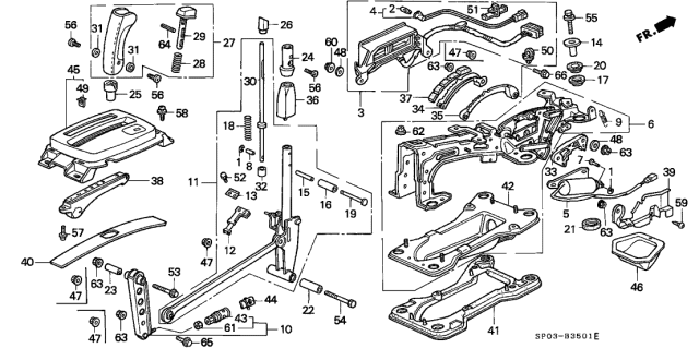 1994 Acura Legend Select Lever Diagram