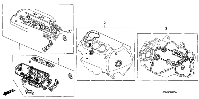 2003 Acura CL 2 Door SPORT KA 6MT Gasket Kit Diagram