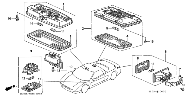 1992 Acura NSX Interior Light Diagram