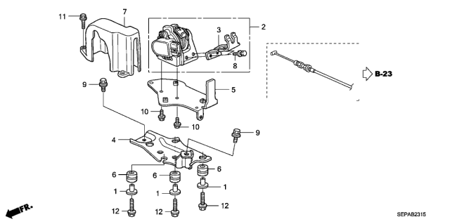 2008 Acura TL 4 Door BASE KA 5AT Accelerator Sensor Diagram