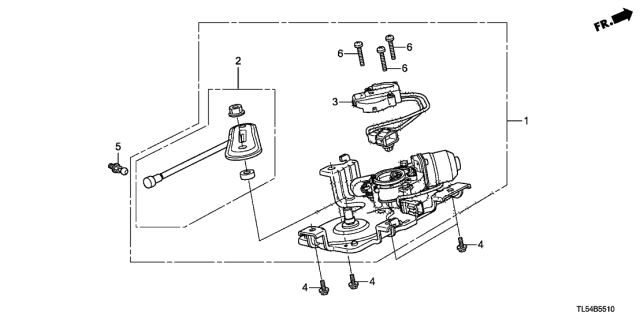 2012 Acura TSX Motor Assembly, Ptg Diagram for 74961-TL4-G32