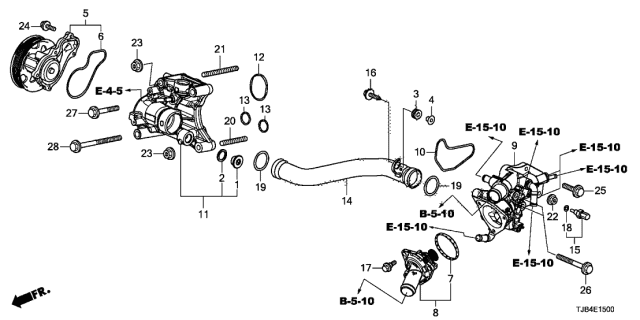 2021 Acura RDX Water Pump Diagram