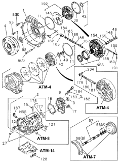 1996 Acura SLX Connector, Case Automatic Transmission Diagram for 8-96023-299-0