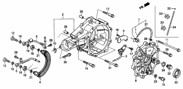 1992 Acura Legend 2 Door L* (MOQUETTE) KA 4AT AT Differential Carrier Diagram