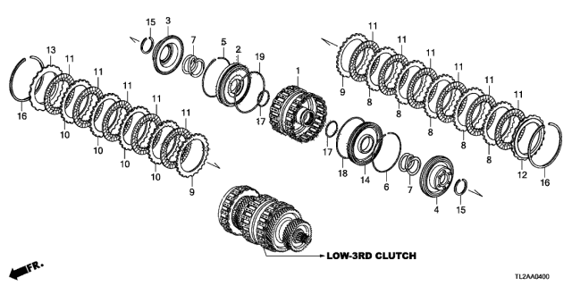 2014 Acura TSX 4 Door TECH KA 5AT AT Clutch (Low-3RD) (L4) Diagram