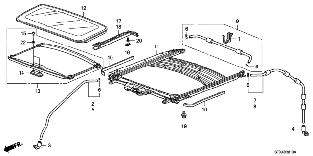 2011 Acura MDX Sliding Roof Diagram