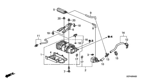 2008 Acura TL Canister Diagram