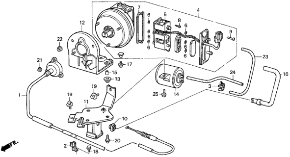 1997 Acura CL Actuator Assembly Diagram for 36520-P0A-A01