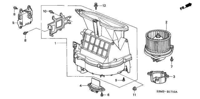 2001 Acura CL Heater Blower Diagram