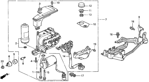 1997 Acura CL Motor Set, ABS (Bosch) Diagram for 57017-SV1-A01