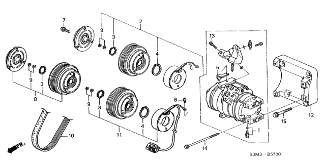 2001 Acura CL Stator Set Diagram for 38924-P8C-A01