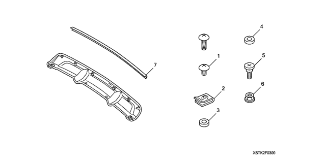 2009 Acura RDX Washer, Plain (5MM) Diagram for 94103-05400