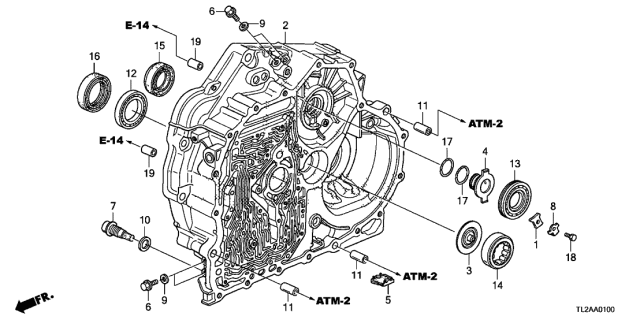 2013 Acura TSX AT Torque Converter Case (L4) Diagram