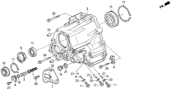 1994 Acura Vigor Stay, Extension End Diagram for 24240-PW5-010