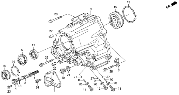 1994 Acura Vigor Spring, Shift Set Ball Diagram for 24452-PW5-000