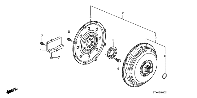 2011 Acura MDX Torque Converter Diagram