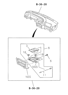 1999 Acura SLX Case Assembly, Ashtray (Inner) Diagram for 8-97168-454-0