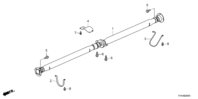 2022 Acura MDX Protector, Shaft (No.2) Diagram for 40541-TYA-A10