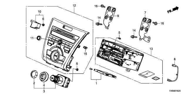 2014 Acura ILX 4 Door TECH KA 5AT Center Module (Navigation) Diagram