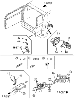 1997 Acura SLX Clip, Rear Washer Tank Hose (Id=6) Diagram for 8-94417-625-0