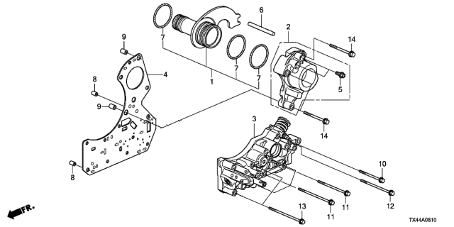 2017 Acura RDX AT Regulator Body Diagram