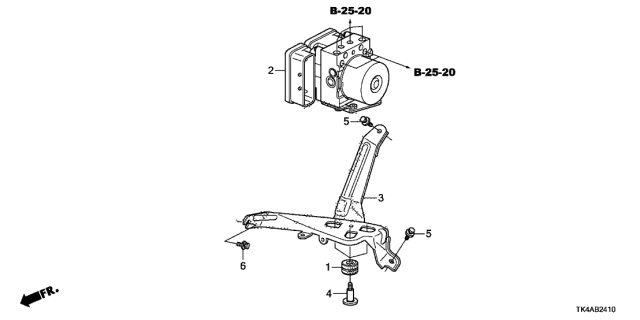 2014 Acura TL 4 Door ADV (3.5) KA 6AT VSA Modulator Diagram