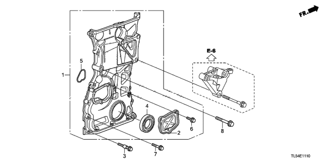 2011 Acura TSX 5 Door TSXTEC KA 5AT Chain Case Diagram