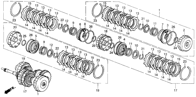 1990 Acura Legend AT Clutch Diagram