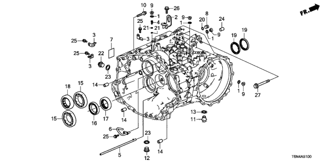 2021 Acura NSX AT Transmission Hanger Diagram