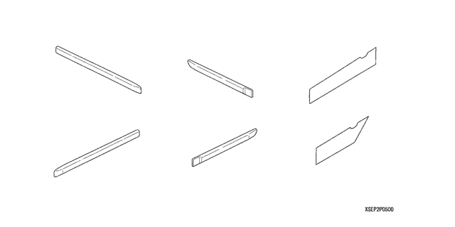 2006 Acura TL Body Side Molding Diagram