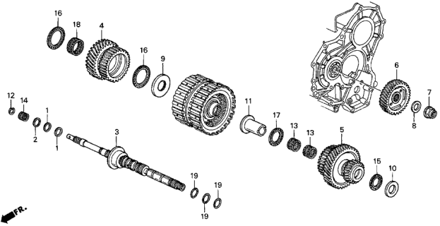 1998 Acura CL Washer, Thrust (41X73X7.95) Diagram for 90416-P7W-000