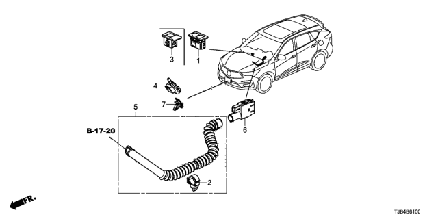 2021 Acura RDX 5 Door ADV KA XAT A/C Sensor Diagram