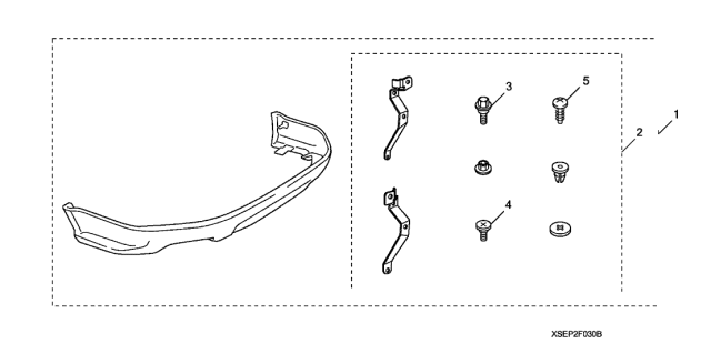 2007 Acura TL Spoiler Hardware Kit Diagram for 08F03-SEP-200R2